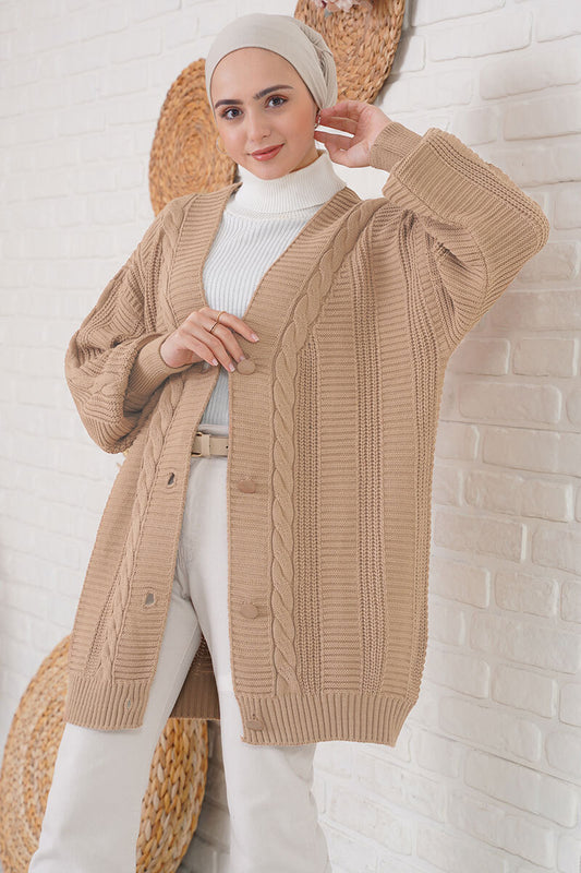 Cable Textured Cardigan